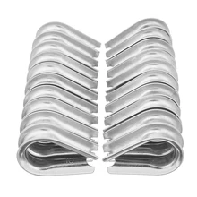 Нержавеющая сталь uxcell наперсток для 0,39 дюйма(10 мм) Диаметр троса 20 шт