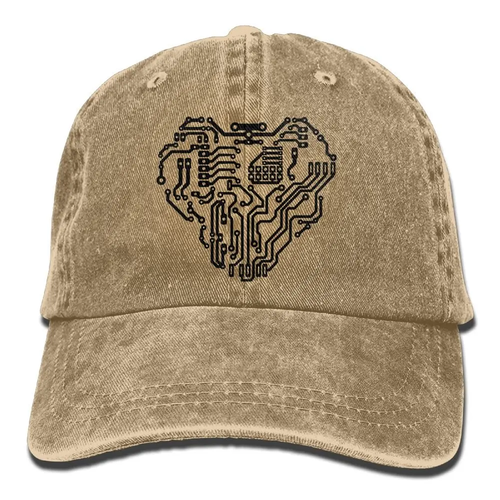 Монтажная плата сердце Джинсовая Шляпа Регулируемый классический Бейсбол шапки