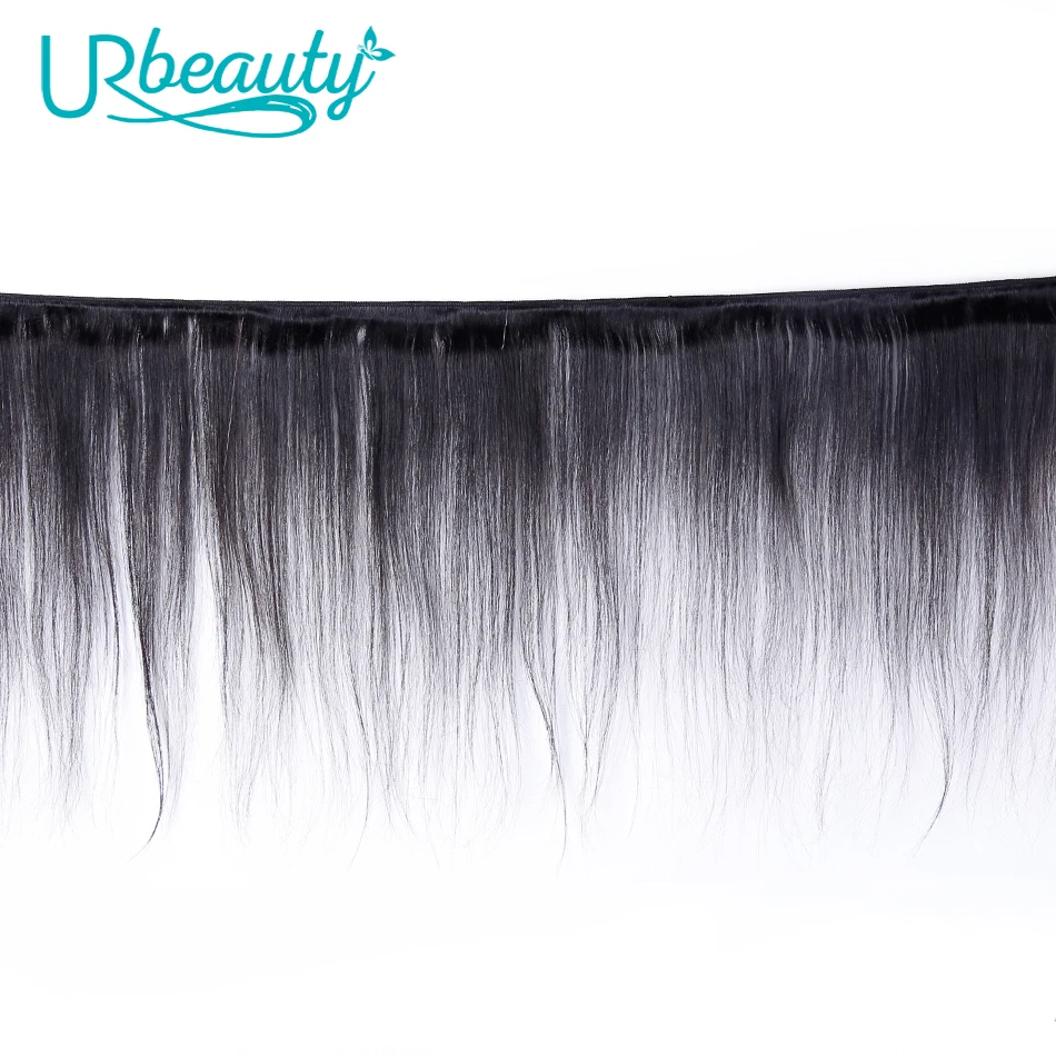 Бразильские прямые волосы пучки с фронтальным закрытием человеческие волосы пучки с фронтальным закрытием UR beauty Non remy волосы