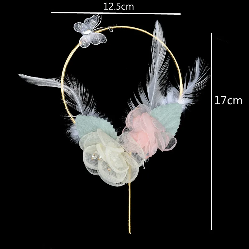 Butterfly 1pcs Cakelove Металл Серебро Золото Любовь Корона Луна с бриллиантом Топпер для торта «С Днем Рождения» украшение для дня рождения милые подарки - Цвет: Butterfly 1pcs