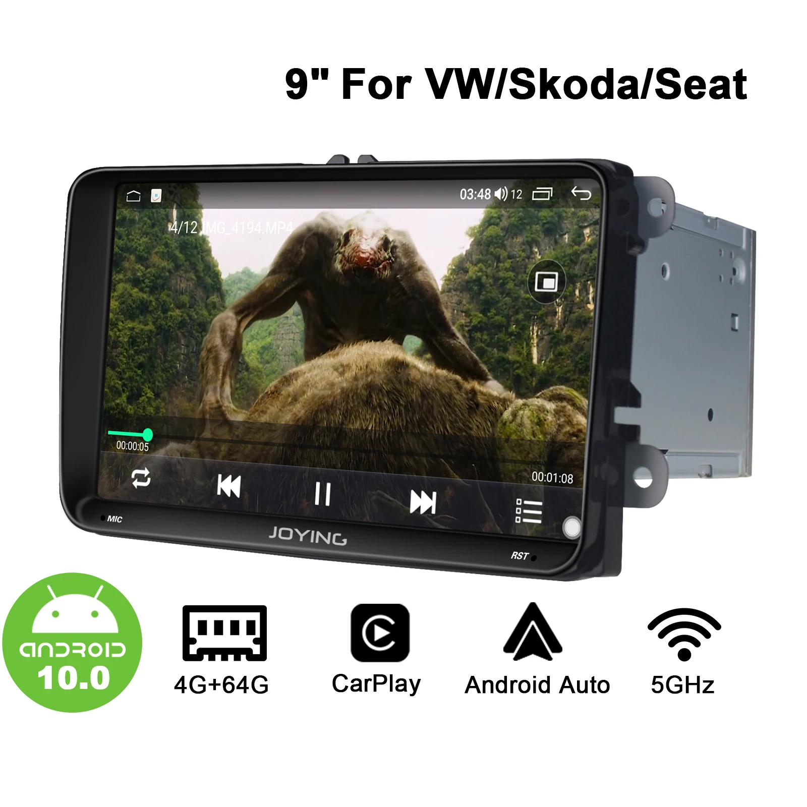 Радио 2 Din 9 Pulgada Android 10 4 Гб 64 автомобильное радио аудио головное устройство GPS ТВ - Фото №1