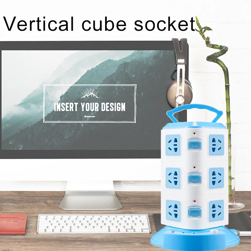 USB вертикальная лента питания 6 футов, универсальный удлинитель, защита для офиса, электрическая зарядка, блок питания, башня, 220 В, для улицы