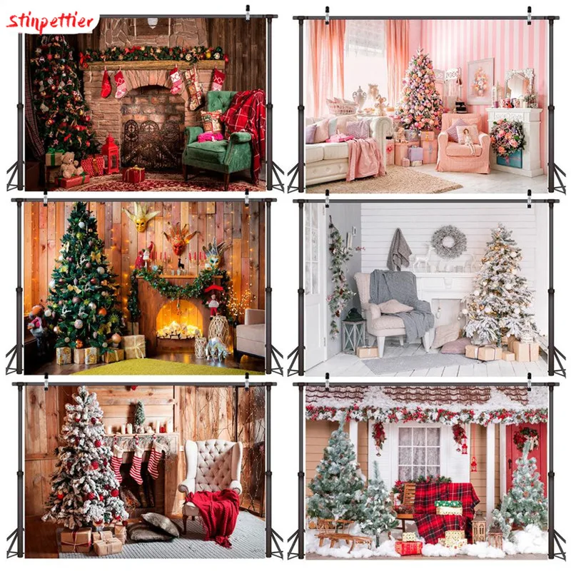 

Christmas Backdrop Merry Christmas Decorations for Home Christmas Tree Gifts Xmas Photo Props Navidad 2019 New Year 2020 DF46