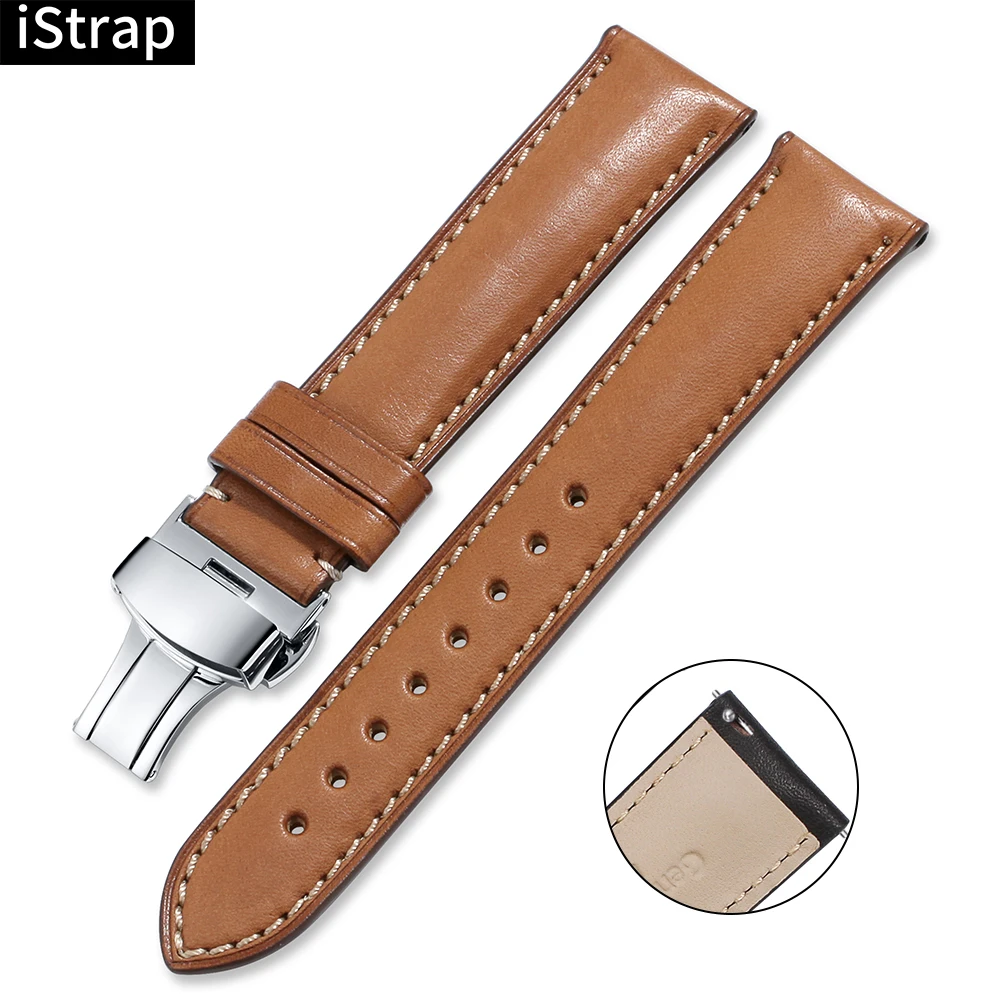 

iStrap Watch Strap Quick Release Watch Band 16mm 18mm 19mm 20mm 21mm 22mm 24mm Deployment Buckle for Omega Tissot Seiko Casio