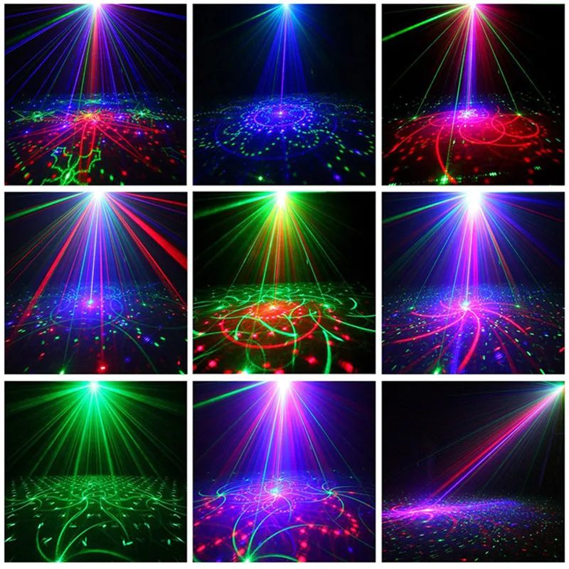 60 Pattern Projector Stage Lights Mini Laser Stage Light LED RGB Lighting Party Disco DJ KTV 72 × 60 × 88MM Lamparas 40DEC0512