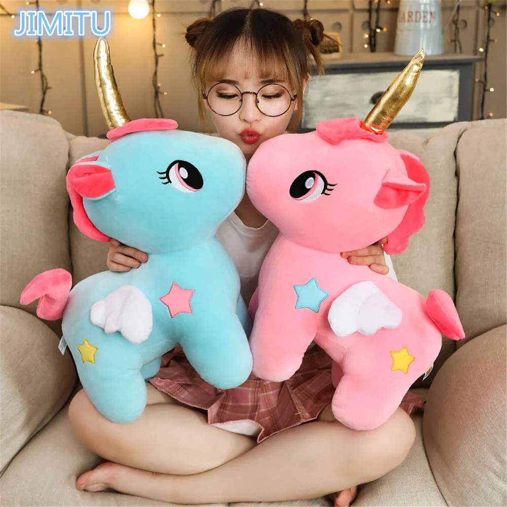 

JIMITU Soft Unicorn Plush Toy Baby Kids Appease Sleeping Pillow Doll Animal Stuffed Plush Toy Birthday Gifts for Girls Children