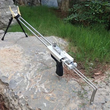 

Silver Wolf Rifle Slingshot Hunting Catapult Powerful Stainless Slingshot For Outdoor Hunting Shooting Double Safety Device CNC