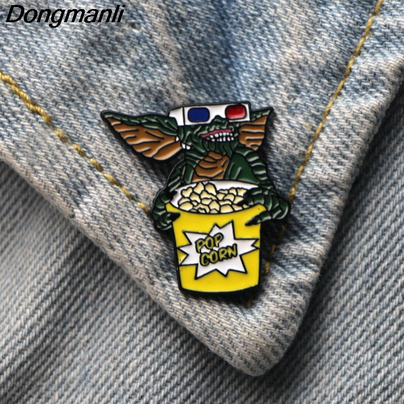 P4240 Dongmanli ювелирные изделия Gremlins эмалированные булавки металлические милые булавки для воротника и броши нагрудный знак брошь значок