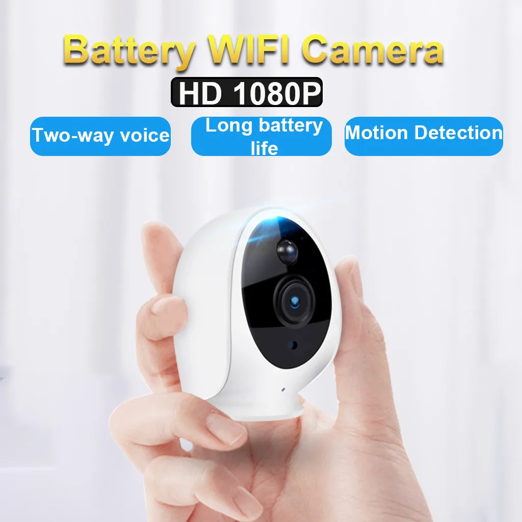 Rechargeable Security Wifi Home Battery 1080P Camera Night Vision Two Way Audio Portable Webcam Camera Video Voice Recorder