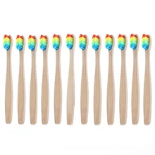 Зубная щетка из натурального бамбука 10/12 бамбуковая зубная щетка бамбуковая цветная мягкая бамбуковая зубная щетка уход за полостью рта