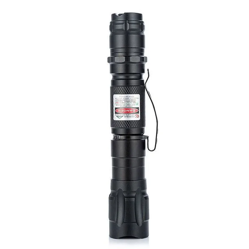 High Power Green Laser Pointer Pen 532nm Adjustable Focus Burning Red Laser Sight 500 to10000 meters range Lazer-009 For Hunting
