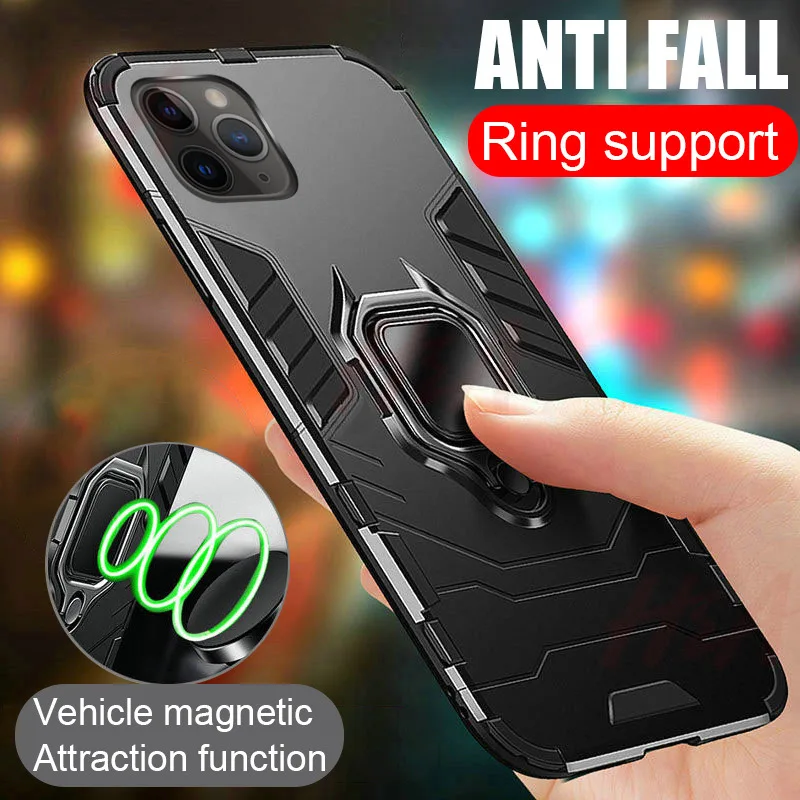 

H&A Luxury Armor Phone Case For iPhone 11 Pro Max Heavy Anti-knock Cover For iPhone X XR XS Max 11 Protective Cases With Holder