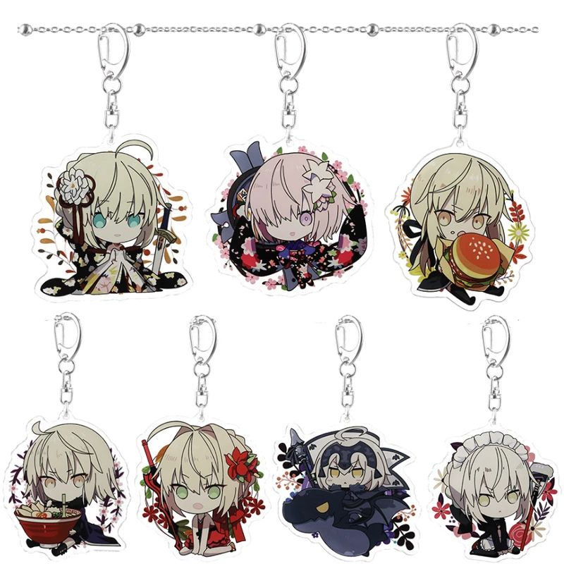 Fate Grand Orderアニメキーホルダー かわいいセイバーの定規 アベンジャーズ ジャンヌ ダルク アルター アクリル ハンギングバッグ ギフトペンダント Key Chains Aliexpress