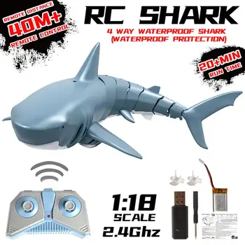 

Remote Control Shark Electric Simulation RC Fish ABS 2.4G Long Battery Life Toy Fish Summer Water Children Toys RC Shark