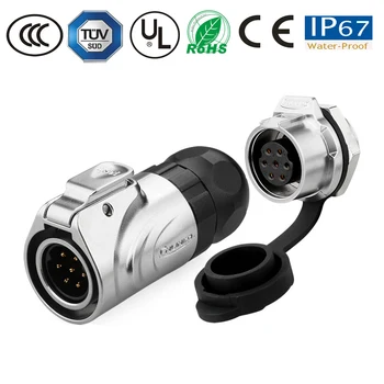 

Waterproof Connector M16 7 Pin IP67 Fast Locking Aviation Plug Signal Circular Connector Metal Plug Master Socket
