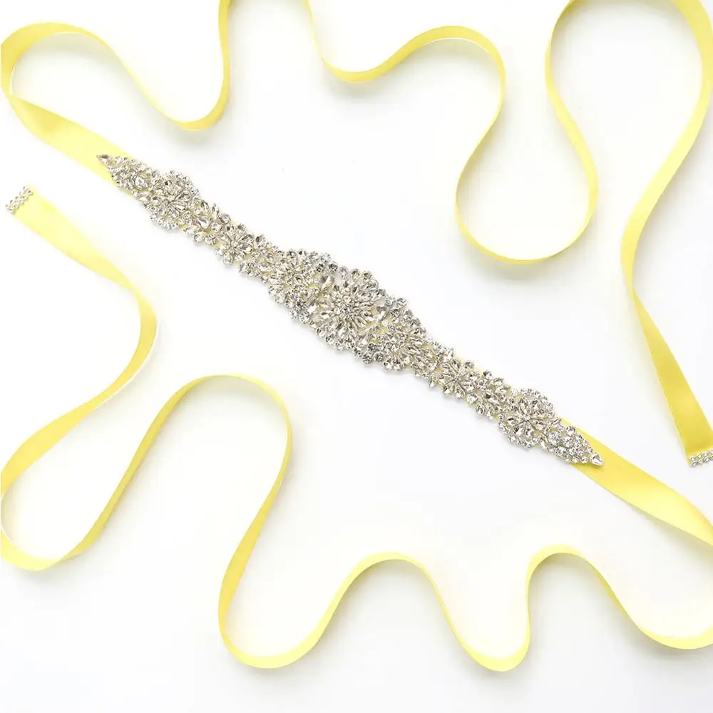 

Women Rhinestones Belt for Wedding Evening Party Dress Sash Silver Diamond Crystal Belt Wedding Decoration Accessories