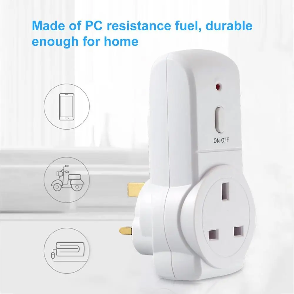 UK Plug таймер обратного отсчета переключатель умный переходник с дистанционным управлением-в розетке автоматическое отключение розетки автоматическое выключение электронного устройства