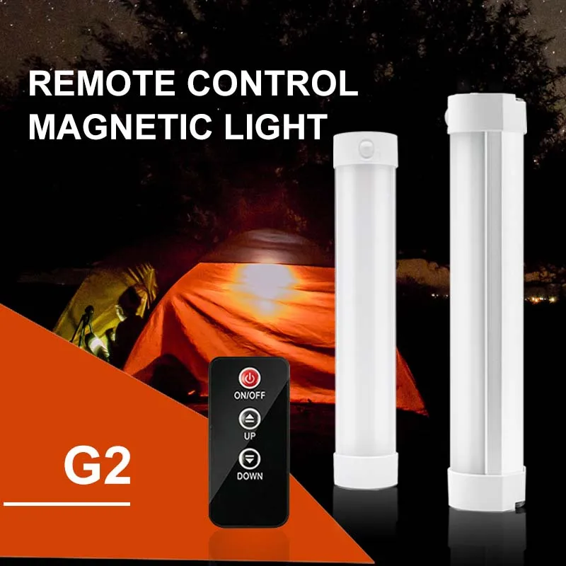 Baratos IR remoto Camping luz Bivvy luz USB recargable Camping tienda luz gabinete regulable emergencia carpa pesca Lámpara 1W Negro