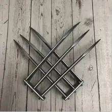 2 шт./компл. 1:1 X-Для мужчин Росомахи Logan когти Косплэй лезвиями Опора Супер герой Книги об оружии Модель Коллекция 25 см