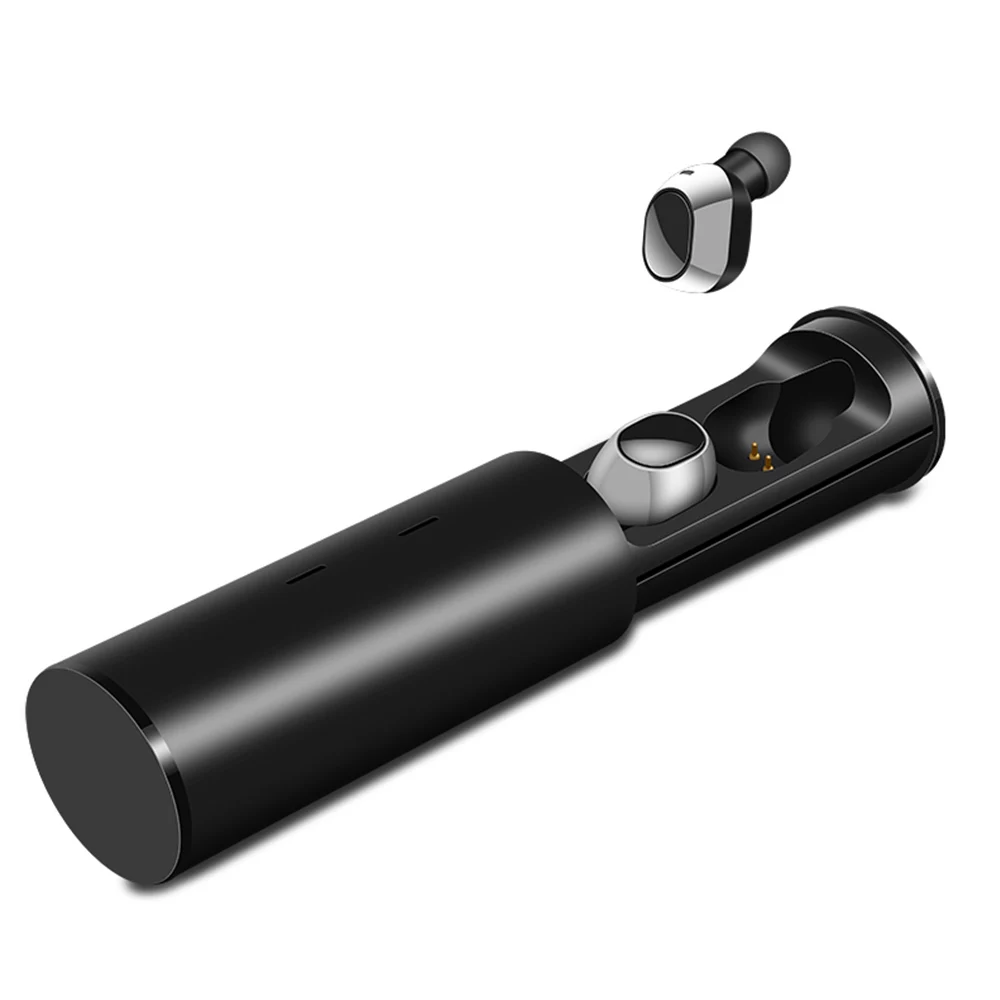 TWS-19 Bluetooth наушники 3D стерео наушники беспроводные наушники мини TWS водонепроницаемые наушники гарнитура с зарядным устройством - Цвет: Серебристый