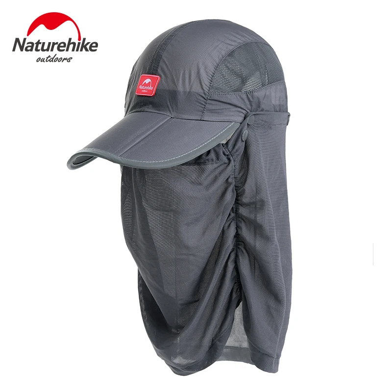 NatureHike NH12M008-Z, унисекс, рыбацкая шляпа, солнцезащитный козырек, кепка, шапка для кемпинга UPF 50, Солнцезащитная со съемным ушком