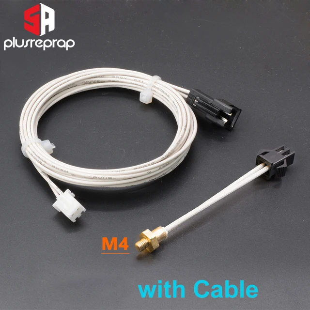 M4 Stud Screw-In Thermistor ATC Semitec 104GT-2 104NT NTC 100K 3950 for 3D Printer Extruder Hotend with cable