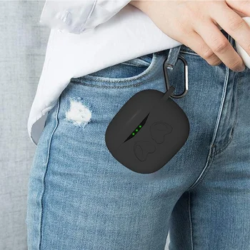 

Anti-Fall Silicone Earphone Case Protective Cover for JBL Tune T120TWS Wireless Bluetooth Earphones Black