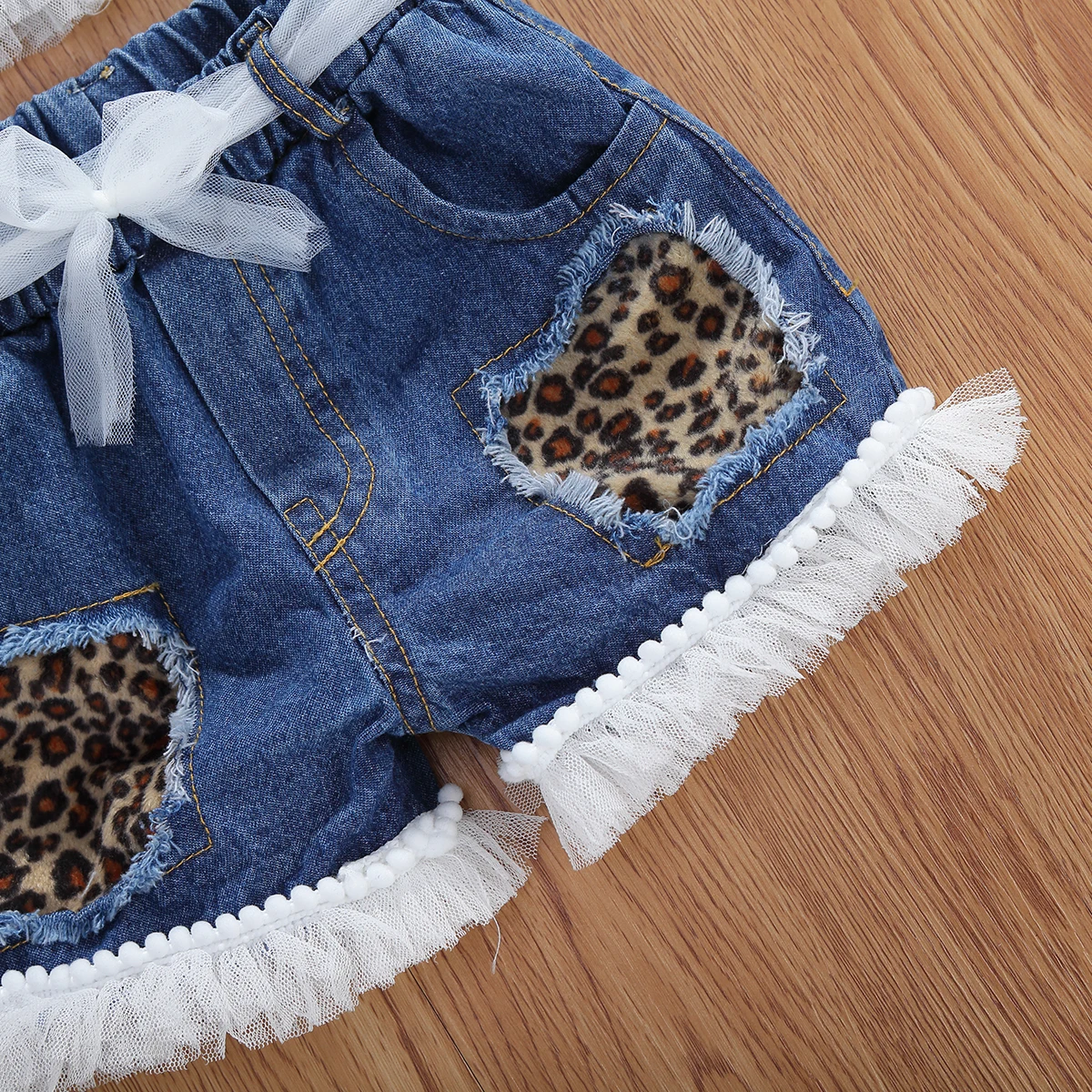 1-6Y Fashion Infant Baby Girls Leopard Clothes Sets Sleeveless Single Breasted Vest Coat Tops Shorts 2pcs