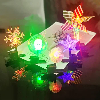 

2pc Kid Hair Clips For Girls Toys Children Hairpins Headwear Accessories Cute Windmill Bobo Ball LED Luminous Hairpin Girls Gift