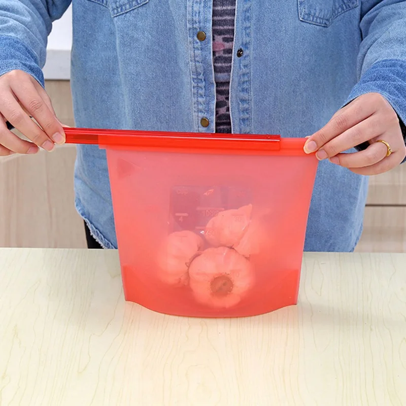 1000 мл силиконовый мешок многоразовый силиконовый мешок для еды Zero отходов Ziplock мешок для хранения еды холодильник свежие сумки Organiz