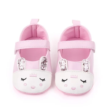 

Newborn Baby PU Leather Shoes Baby Girl Cartoon Shoes Soft Soled Non-slip Footwear Crib Shoes