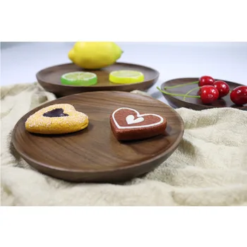 

plate dishes fruit tray walnut plates dinnerware sets kitchen tools dark walnut solid wood bowl Natural wood