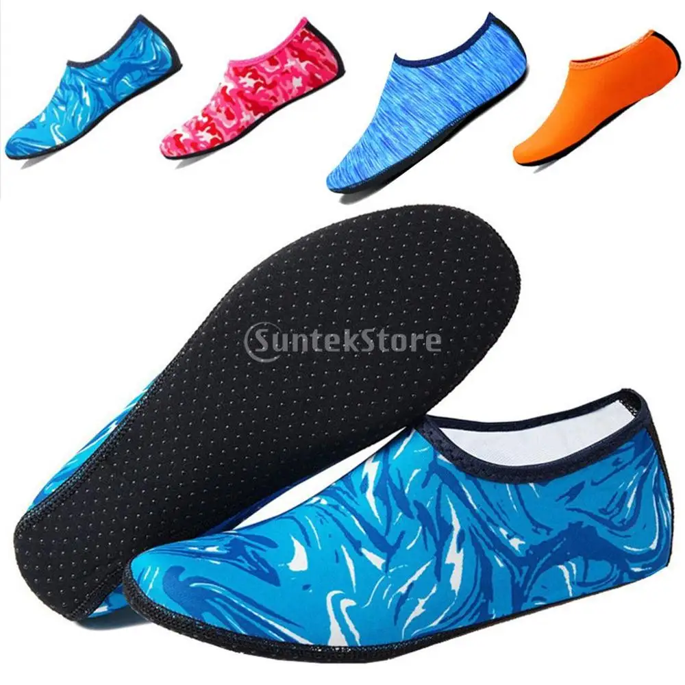 Water shoes Aqua shoes Men Women Beach Shoes Socks Swimming Solid Color Summer Seaside Sneaker slippers