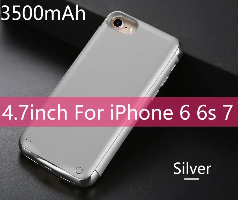 3500 мАч чехол для внешнего аккумулятора для iPhone 6 6s 7 4000 мАч Зарядное устройство для iPhone 6 6s 7 Plus Портативный чехол для зарядного устройства - Цвет: As Picture Show4