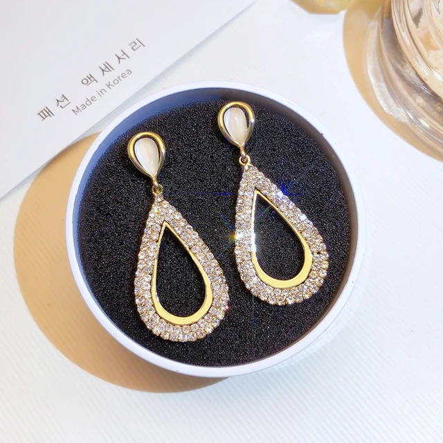 Women's Geometric Drop Earrings 2021 New Round Pendant Earrings Party Jewelry Gift Golden Fashion Trend Fashion Stud Earrings EDZ-144