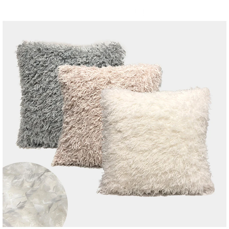 

Home Cross-border Nordic Ins Wind Solid Color Sofa Pillowcase Office Lumbar Pillow Car Cushion