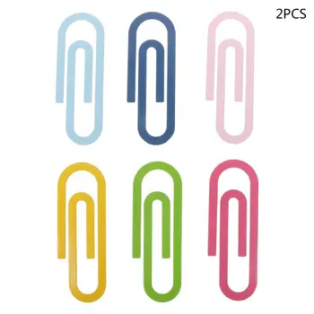 

2 Pcs Cute Big Metal Paper Clip Bookmark Page Clips Photos Tickets Paperclip Office School Supplies Stationery