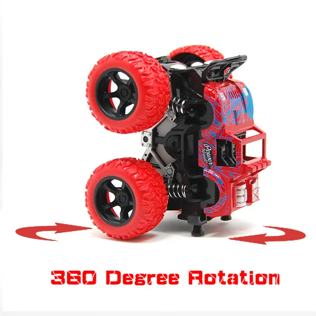 Big Wheel Monster Truck 360 Degree Flipping Car Inertia Friction Power SUV Diecast Outdoor Toys For Children Boys Birthday Gift 3