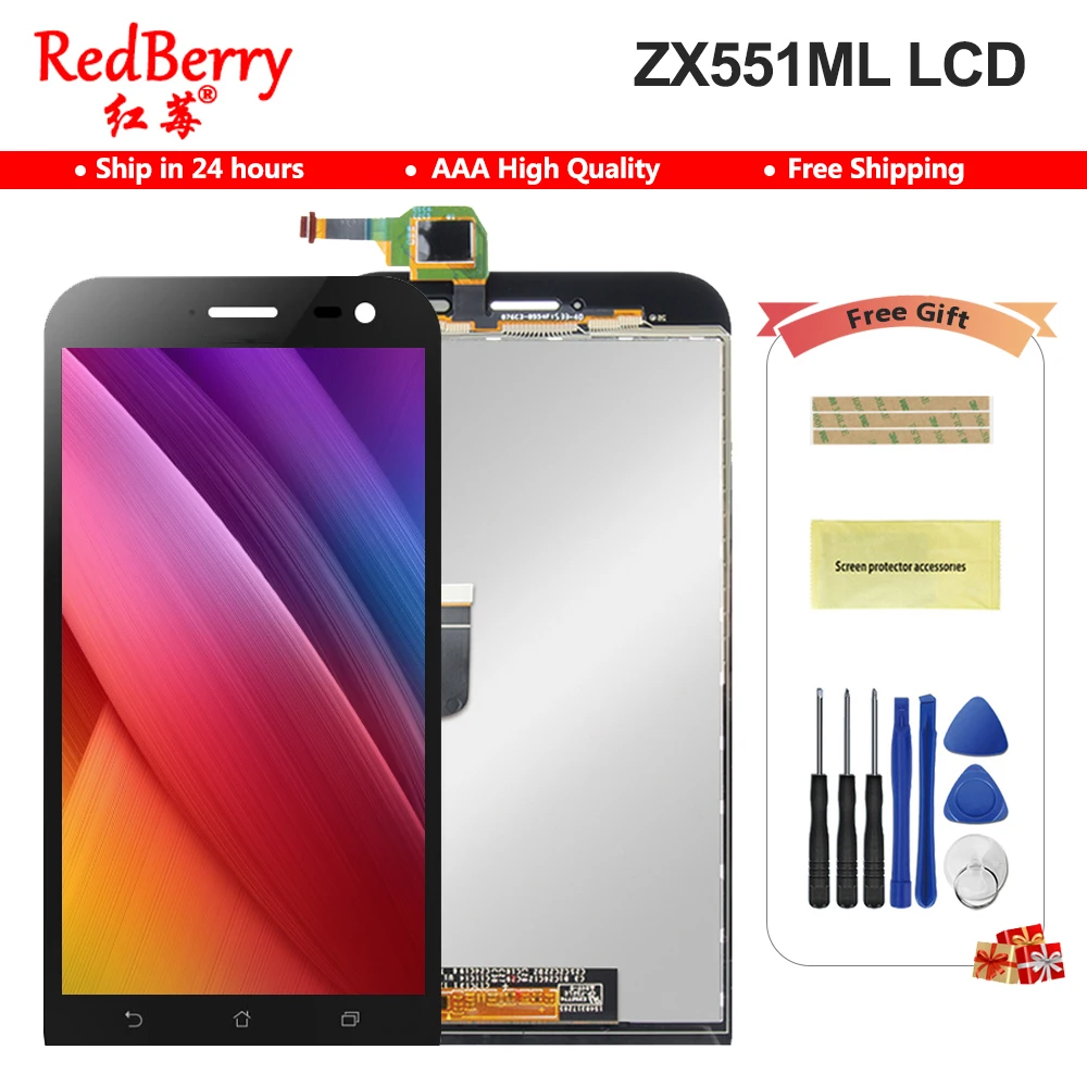 ЖК дисплей для Asus Zenfone Zoom ZX551ML дигитайзер сенсорного экрана с рамкой полная сборка