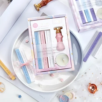 

Retro DIY Lacquered Seal Romantic Seal Gift Box Creative Greeting Card Invitation Decoration Material Wax Seal Stamp