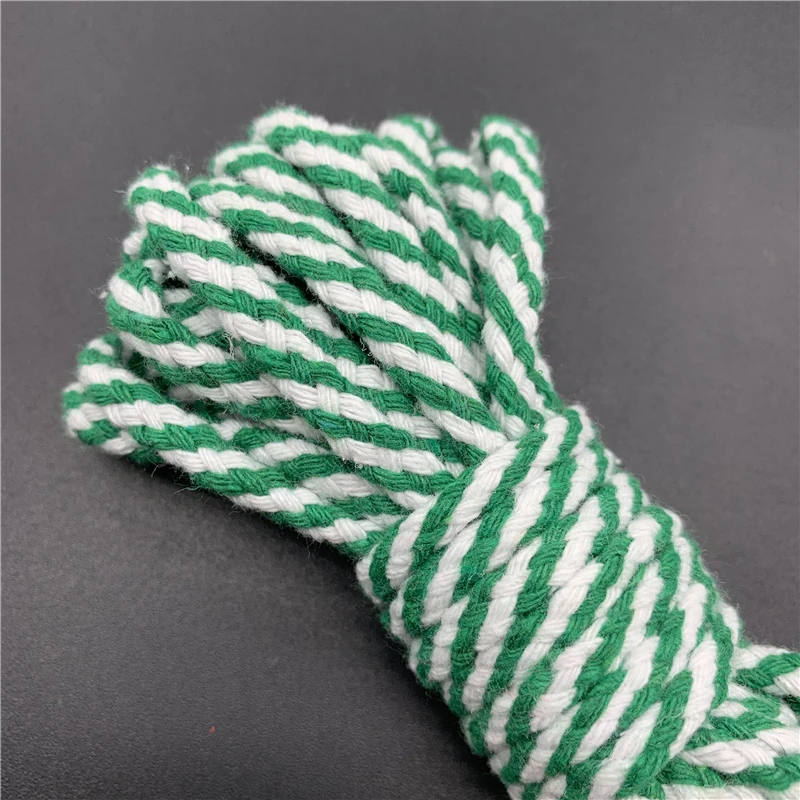 5yards/lot 6mm Cotton Cord Rope Eco-Friendly Twisted Rope High Tenacity Thread DIY Textile Craft Woven String Home Decoration cotton rope