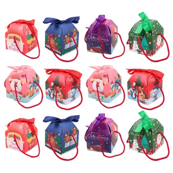 

12pcs Christmas Gift Boxes Pretty Christmas Eve Box Treat Boxes for Home