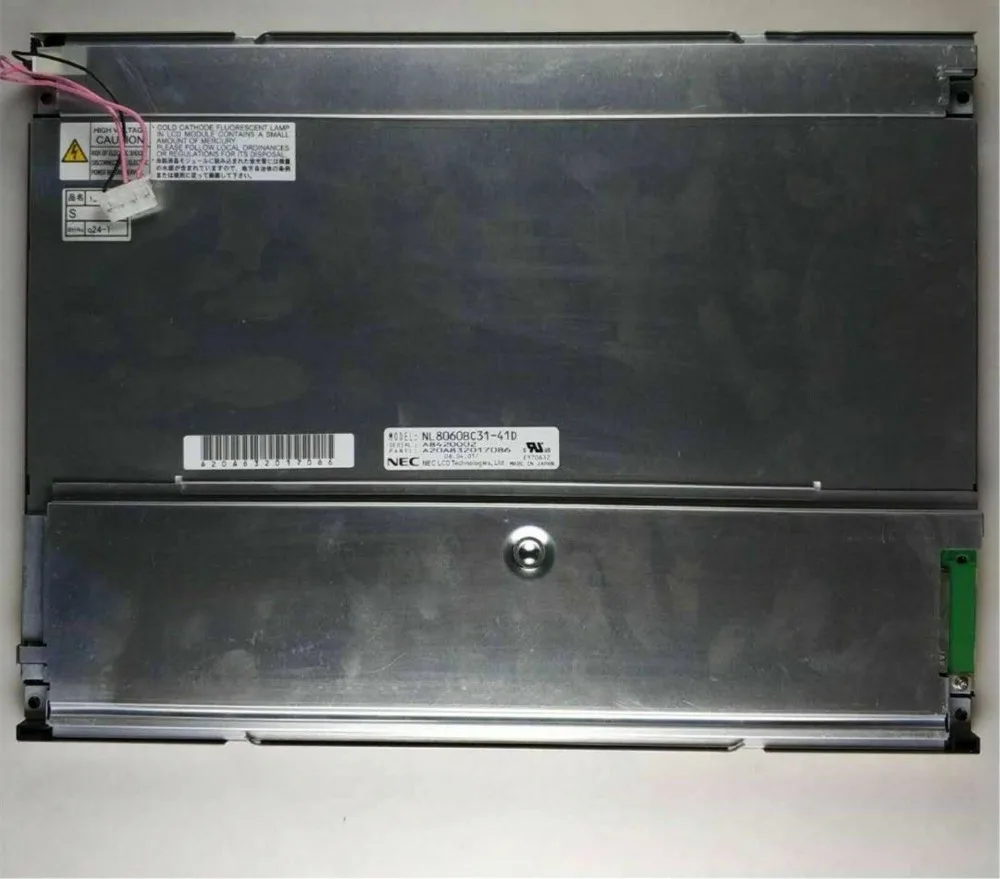 Yqwsyxl Original 12.1 inch Industrial LCD PANEL NL8060BC31-41D 800*600 LCD display screen Replacement