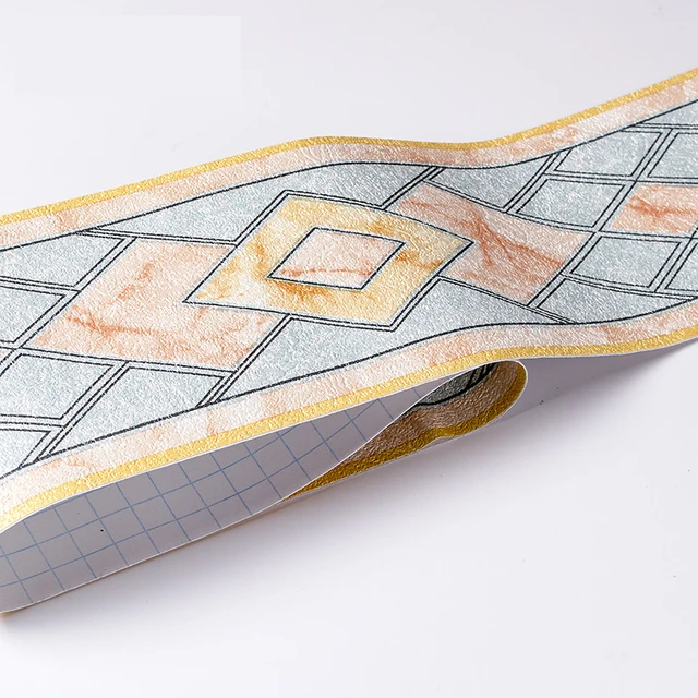 Geometric Pattern Waterproof Self Adhesive Wallpaper Borders