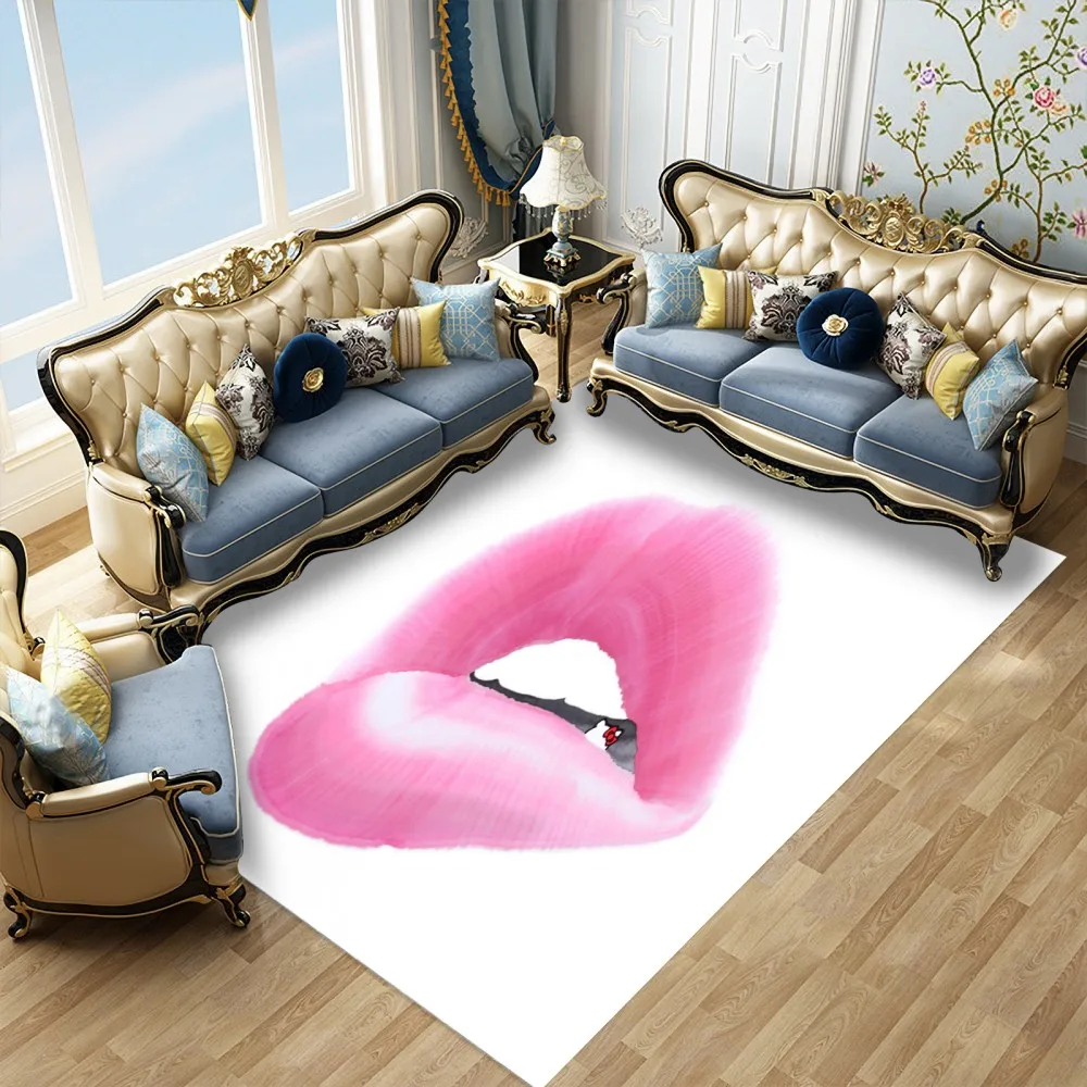 3D коврики для гостиной поцелуй красные губки ковер противоскользящие ковры коврик для спальни Свадебные коврики для улицы Домашние