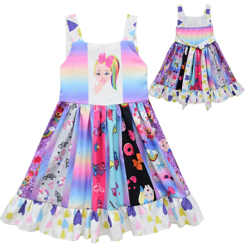 Jojo Siwa Girl Kids Dress Unicorn Rainbow Cute Cartoon Cosplay Costume Party Princess A Line Dress Baby Girl 3 8y Gifts Dropship Dresses Aliexpress - rainbow cute 3 roblox