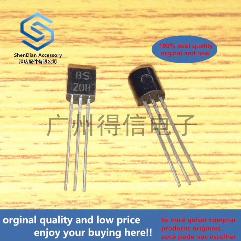 

10pcs 100% orginal new BS208 208 TO-92 P-CHANNEL ENHANCEMENT MODE DMOS TRANSISTOR real photo