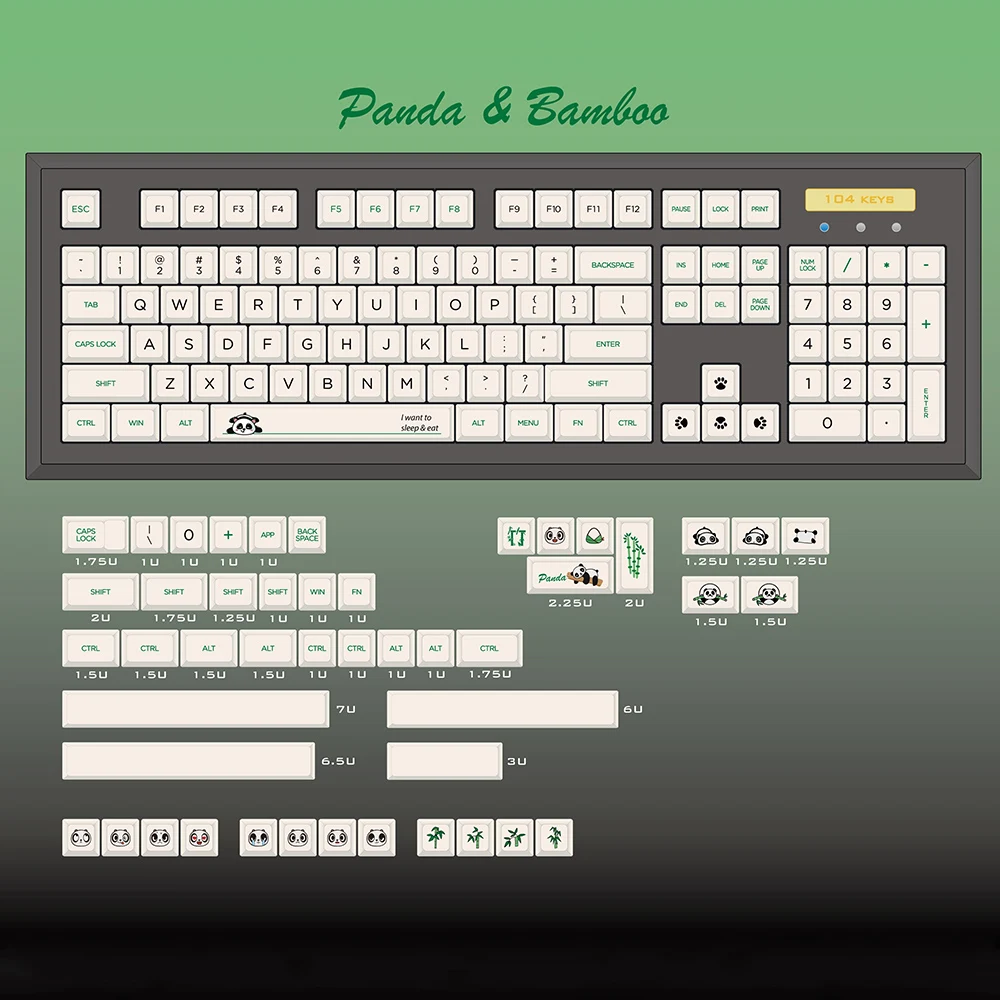 Panda тема белая Сублимация PBT Keycaps для Filco Cherry Mx Переключатель Механическая игровая