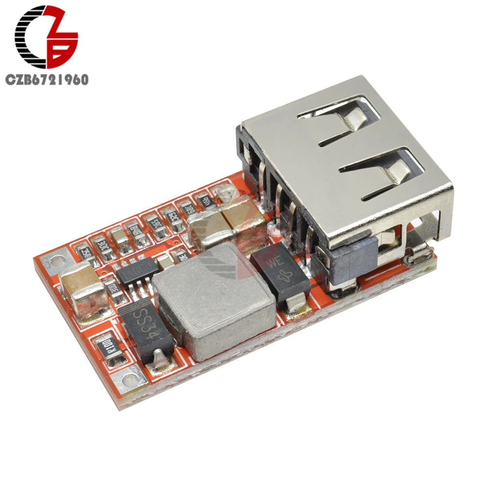 Тонкий 6-24 в 12 В/24 В до 5 В 3A автомобильный модуль зарядного устройства USB DC понижающий преобразователь 12 В 5 в модуль питания