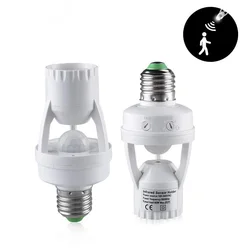 Motion Sensor E27 Lamp Base Holder Infrared Human Body Induction E27 Plug Socket Ceiling LED Light Sensor Switch Accessories